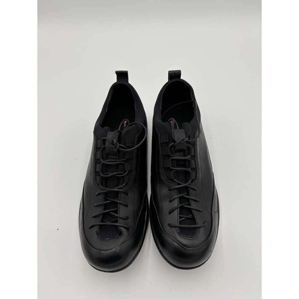 AETREX MEN'S SIZE 9.5 BLACK LEATHER LACE UP‎ SHOES OIL & SLIP RESISTANT